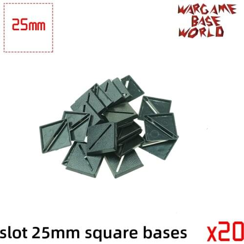 Wargame base world - slot 25mm square bases