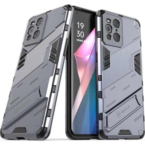For OPPO Find X3 Pro Case For Find X3 Pro Cover Shockproof Silicone Armor PC TPU Stand Protective Phone Bumper For Find X3 Pro