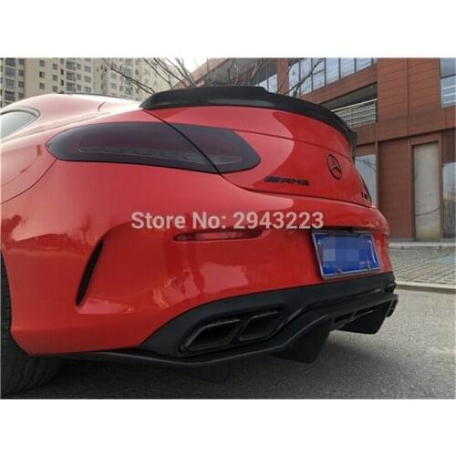 For Mercedes Benz W205 Coupe 2015-2018 C63 AMG C200 C250 C180 C300 C350 FD Style Carbon Fiber Rear Trunk Boot Roof Spoiler Wing