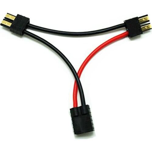 RC Wire Three-Way Adapter Cable Battery Serial Cable Connector Line TRX 2 Male to 1 Female 3*60mm Silicone Electric Wire