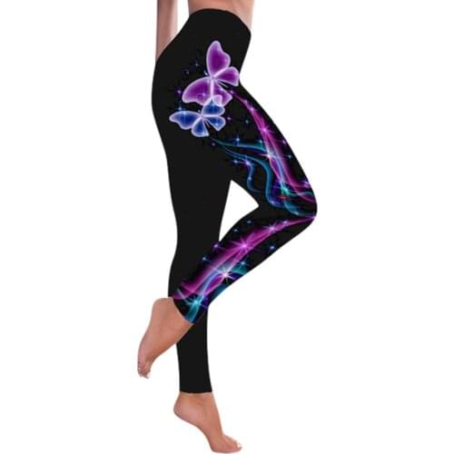 High Waist Leggings Push Up Leggins Butterfly Print Women Fitness Running Gym Pants Energy Leggings Sport Girl Leggings 2021