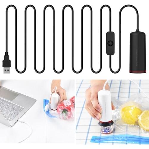 Mini Vacuum Sealer Pump Automatic USB Electric Pump with Storage Bags for Clothes Food _WK