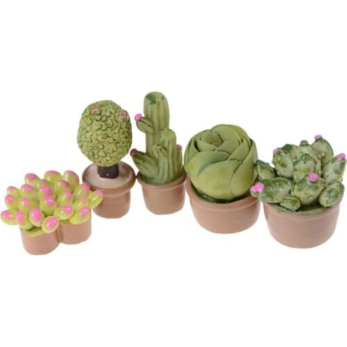 Green Plant 1:12 Mini Miniature For Dollhouse Furniture Decoration Home Decor Succulent Plants Dollhouse Decoration