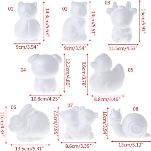 Modeling Animals Shape White Polystyrene Foam Balls Styrofoam Crafts For DIY Christmas Gifts Wedding Party Supplies Decoration