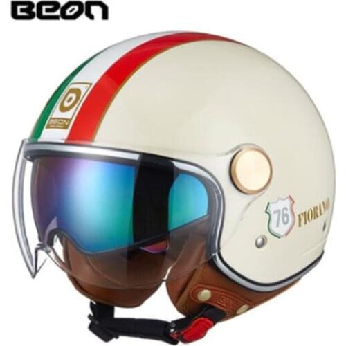 Unisex BEON double lens motocross motorcycle helmet motorcycle accessories retro helmets rider protection casco moto casque ABS