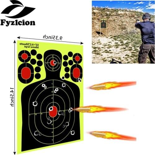 Hunting 30pcs Sticker Targets 9.5"*14.5" Adhesive "Stick & Splatter" Reactive Man Silhouette Shooting Targets for Gun