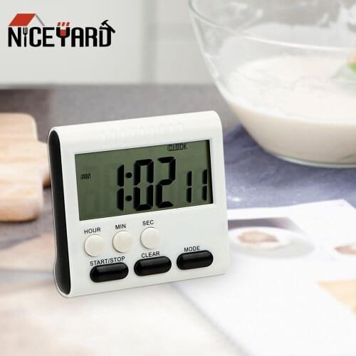 NICEYARD Cooking Timer Memory Function Kitchen Timer Count Up Down Alarm Clock 12 Hours Magnetic Large LCD Digital Timers