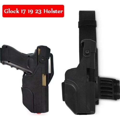 New Style Tactical Gear Glock 17 19 23 Gun Belt / Leg Holster Right Hand Quick Drop Holster Airsoft Shooting Gun Carry Case