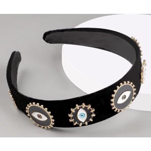 2020 Bohemain Evil Eyes Headband Hairband For Women Hair Jewelry Party Fashion Headwear Hair Loop Hair Accessories