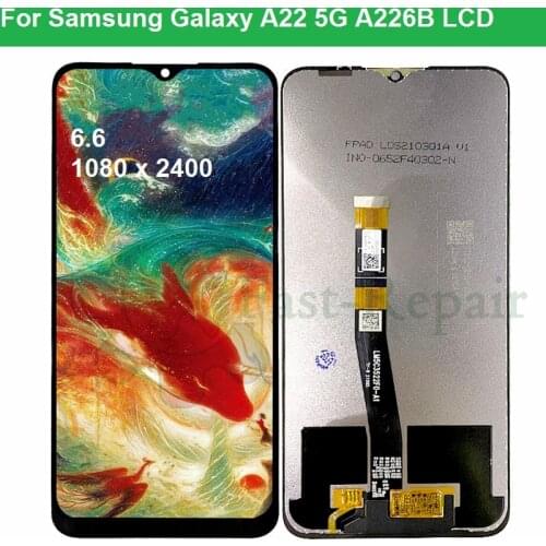 Original 6.6" tela For Samsung Galaxy A22 5G lcd for SM-A226B A226 LCD Display Touch Panel Screen Digitizer Assembly Replacement