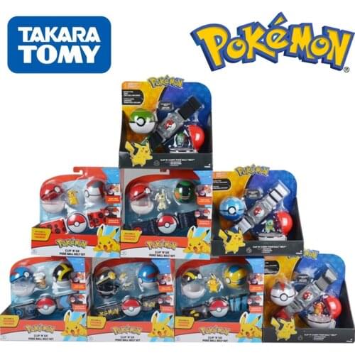 Authentic American Version Of The Elf Pokémon Master Kawaii Elf Ball Belt Retractable Suit TAKARA TOMY Childrens Toys Gift