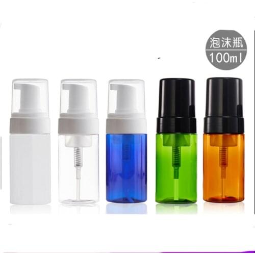 20 x 100ml Empty Plastic Foaming Bottle Soap Dispenser ContainerFoam-soap-Dispense Foam Pump bottle Amber Blue White Clear Green