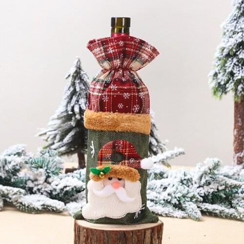 Christmas Gnomes Champagne Bottle Decoration For Table Decorations Wine Bottle Cover Toppers 5z