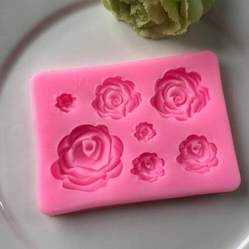 Rose Flower Shaped Fondant Cake Silicone Mold Craft Candy Chocolate Molds Cake Decorating Tools kitchen Pastry Baking Tools