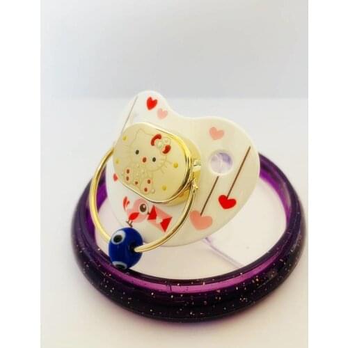 Gold Spout Design 14 Gauge Baby Accessory Gift Newborn Babies Soothing Silicone Shaper Safe Breast Custom Memories