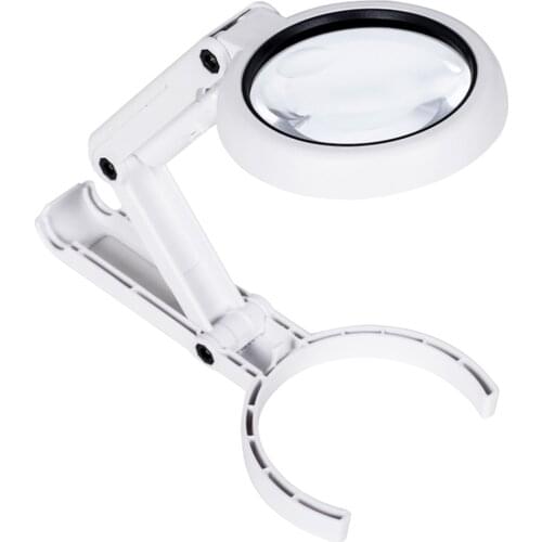 For Newspaper 5X 11X Folding Lamp Lupa Loupe Magnifier Reading Portable Handheld Illuminated Magnifying Glass With 8 LED Lights