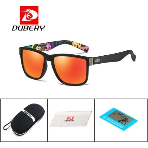 DUBERY Brand Design Polarized Sunglasses Mens Driver Shades Women Vintage Fishing Driving Sun Glasses Square Mirror UV400 Oculos