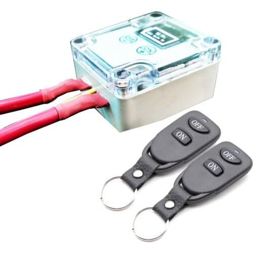 Universal 12V Car Battery Switch Wireless with 2pcs Remote Control Disconnect Cut Off Isolator Master