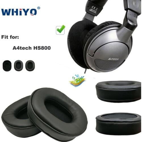 Replacement Ear Pads for A4tech HS-800 HS800 HS 800 Headset Parts Leather Cushion Velvet Earmuff Earphone Sleeve Cover