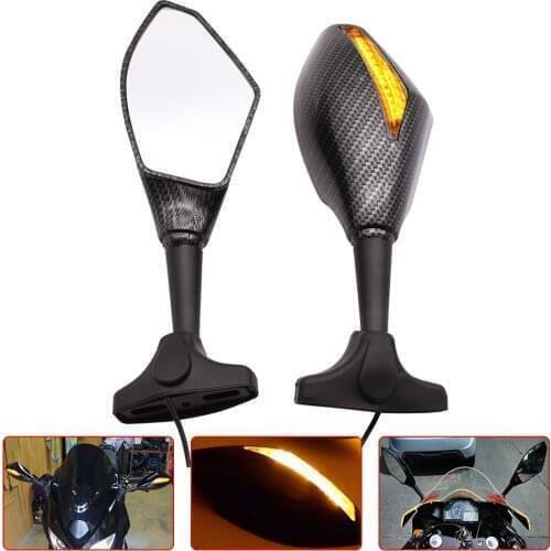 Universal Motorcycle LED Turn Signal Integrated Rear View Side Mirrors For Yamaha XT1200Z SUPER TENERE XT660 XTZ700 TENERE