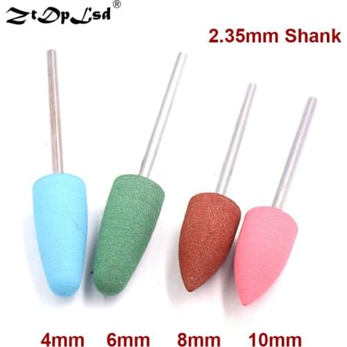 1 Pcs 2.35mm Shank Silicone Nail Art Polisher Grinding Heads Rubber Head Electric Drill Bits Machine Silicon Abrasive Tool