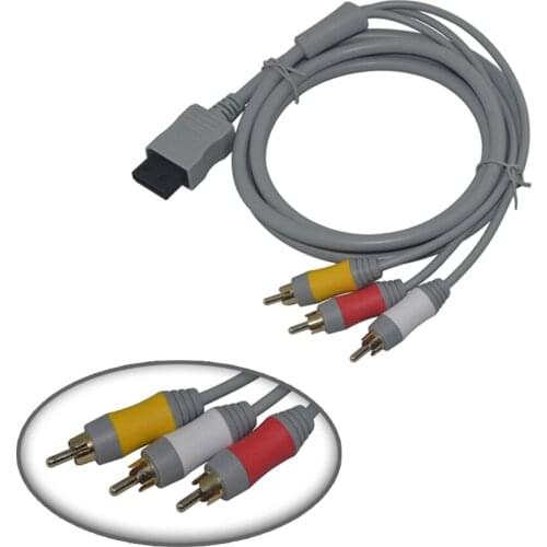 10PCS a lot 1.8m New Component Cable HDTV Audio Video AV Cable Cord Wire For Nintendo Wii for Nintendo Wii U console