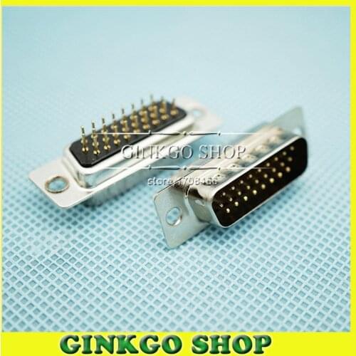 5pcs/lot D-SUB HDP26M DP26 Male socket jack 26pin 3-rows serial port DP26 Connector Soldering Type