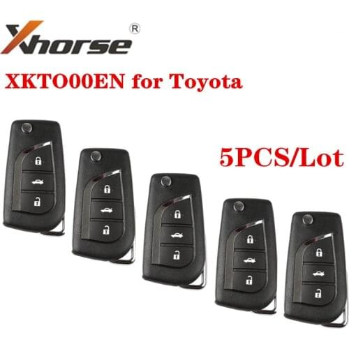 5PCS XHORSE for Toyota Type Wired Universal Remote Key 3 Buttons English Version XKTO00EN VVDI2