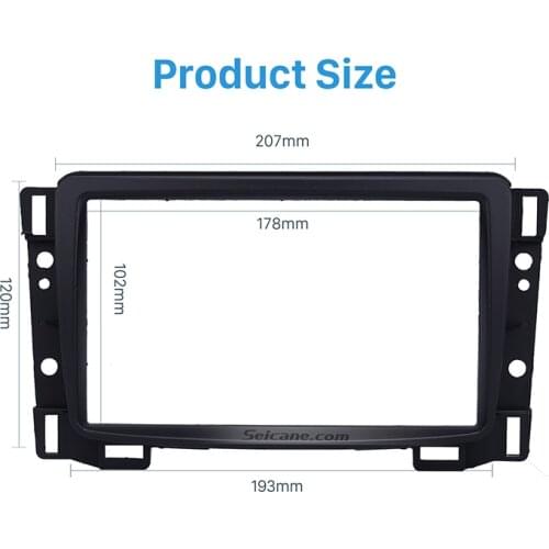 Seicane 2 Din Car Radio Fascia DVD Stereo Refit Panel for 2010-2015 Chevrolet Sail Dashboard Modified Installation Frame Kit