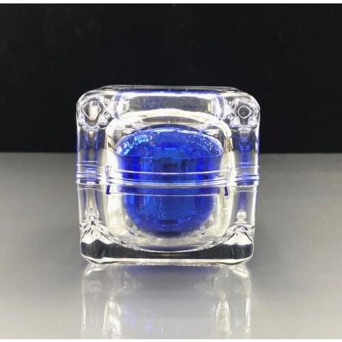 50G silver/gold/blue/pink square shape cream jar pot tin bottle for day night cream serum essence gel wax skin care packing