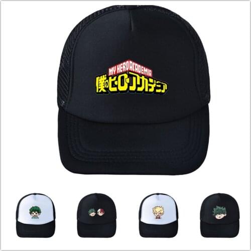 My Hero Academia Baseball Cap Anime Cartoon Cotton Summer Mens Womens Cotton Sun Hat Cap Hip Hop Cap Adjustable Mesh Cap
