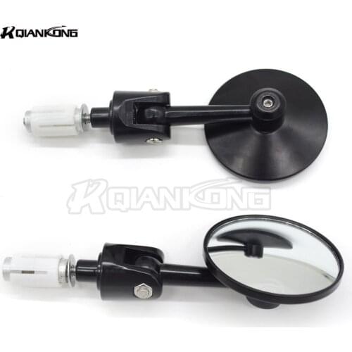 7/8""22mm Handle Bar Motorcycle Mirror Bar Ends Side Mirror For Yamaha Tmax 500 tmax530 XJR 400 1300 YZF R125 R3 R6