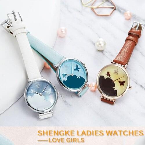 Elegant Simple Butterfly Watches Design Dial Ladies Watches Womens Fashion Luxury Watchwrist Casual Women Quartz Leather Clock