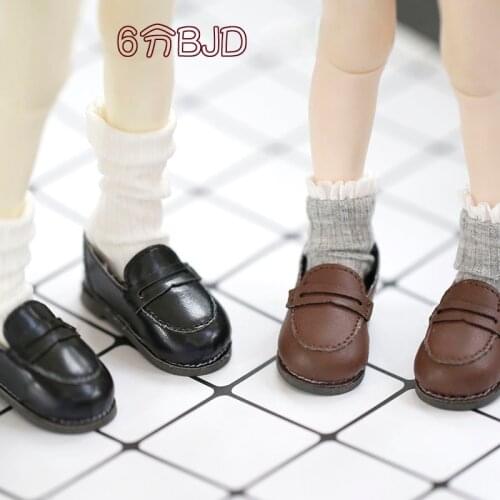 D03-P158 children handmade toy 1/6 BJD.SD Doll Accessories doll shoes Student uniform leather shoes 1pair