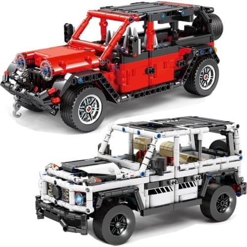 Children Toys 664PCS Off-Road Vehicle SUV Building Blocks 840PCS City Pull Back Car Bricks DIY Gifts For Kids