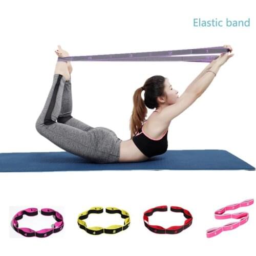 Yoga Pull Strap Belt Polyester Latex Elastic Latin Dance Stretching Band Loop Yoga Pilates Fitness Exercise Resistance Bands New