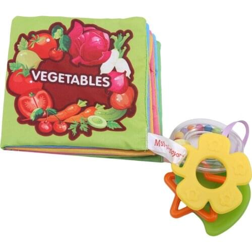 Soft Cloth Books Baby Toys Tactile Stereo Early Education Book For Infant With Rattle Toy Newborn Crib Bed Cognition Kids Gifts