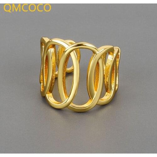 925 Silver Rings New Simple Design Hollow Out Cross Round Vintage Open Adjustable Handmade Ring Fashion Fine Jewelry Gifts