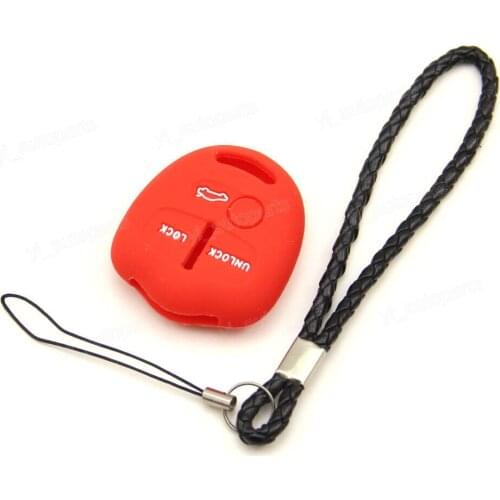 Red Silicone Case Fit For Mitsubishi Lancer Outlander EVO Remote Key 3 Button MI3BRE