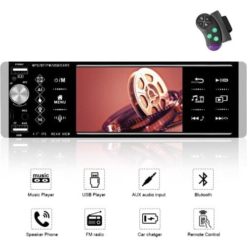 LEEPEE RDS AM FM 3-USB Touch Car Radio Bidirectional Interconnection Bluetooth 1Din 5.2 Inch Mp5 Player Intelligent AI Voice