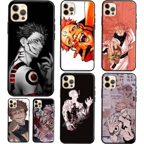 Jujutsu Kaisen Ryomen Sukuna Anime TPU Phone Case For iPhone 12 11 Pro Max Mini XS X XR 6S 7 8 Plus SE 2020 Soft Cover Case