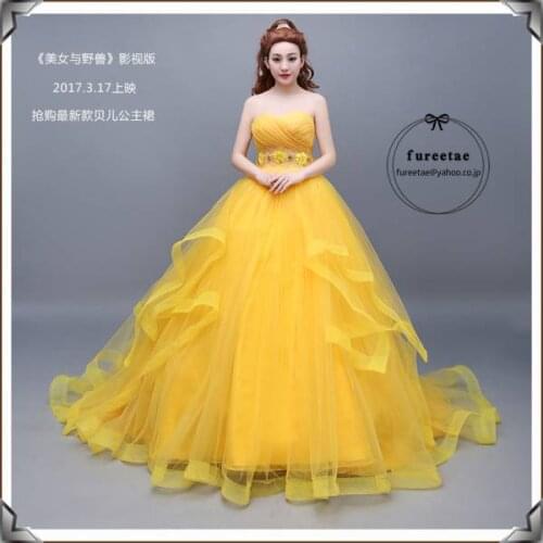2017 New arrival! Adult Princess Belle Costume Women Beauty and the Beast cosplay costume halloween costumes for women