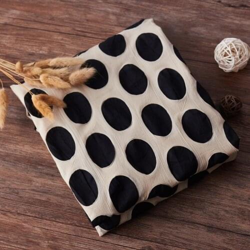 New style pure cotton fabric Salt shrinkage Wave point tissu Fashion gowns, dresses and skirts tissus