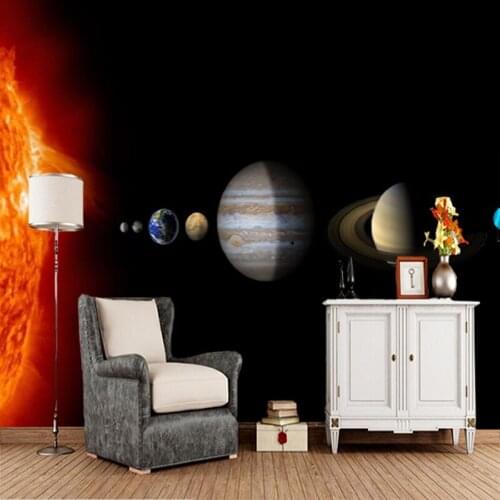 Custom ceiling paper 3d, scientific space fantasy art mural used for ceiling KTV bar background decorative waterproof wallpaper