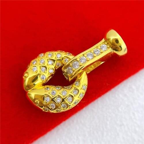 Wholesale DIY Natural Stones Beads Jewelry Making Accessories Silver/Gold/Rose Gold Metal Connector Clasps Findings
