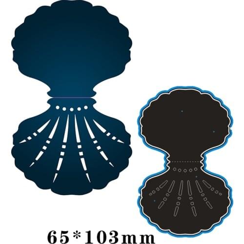 65*103mm PEARL SHELL Metal Cutting Dies and Stamps Stencil for DIY Scrapbooking Photo Album Embossing Paper Card