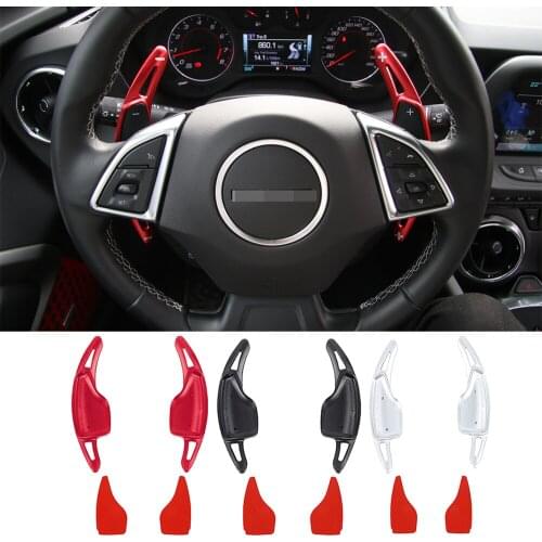 Aluminum Alloy Steering Wheel Shift Paddle Shifter Extension Cover for Chevrolet Camaro 2017+ Interior Car Accessories