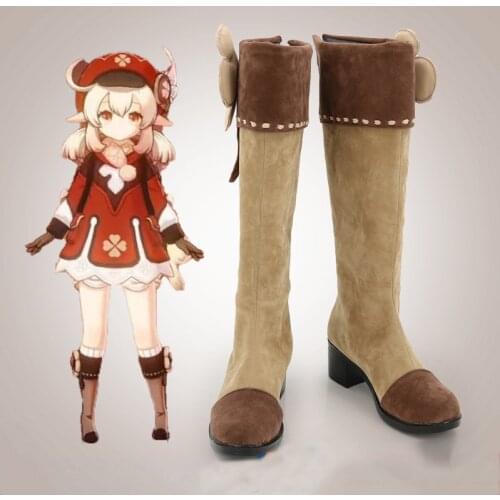 Game Genshin Impact Cosplay Boots Halloween Klee Cosplay Wig Genshin Impact Klee Cosplay Hair Genshin Impact Klee Cosplay Shoes