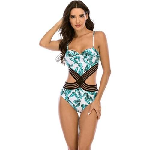 Sexy One Piece Swimsuit Women 2021 Halter High Cut Thong 1 Onepiece Backless Monokini Swimwear Swim Suit Bathing Suit Trikini