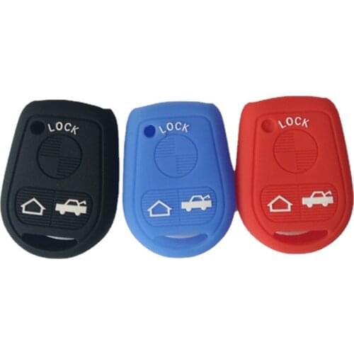 Silicone Key Cover Case For BMW E31 E32 E34 E36 E38 E39 E46 Z3 3Button Straight Remote Car Key Wallet For Old BMW
